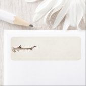Hammerhead Shark Illustration Retro Sharks Etiket (Insitu)