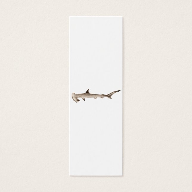  Hammerhead Shark Illustration Retro Sharks Mini Visitekaartjes (Voorkant)