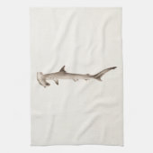  Hammerhead Shark Illustration Retro Sharks Theedoek (Verticaal)