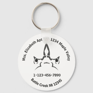 Hammerhead Shark Lost Bag Home Contact Inf Keychai Sleutelhanger