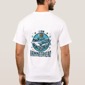 "Hammerhead Shark met tekst Ik Ben Hammerhead T-shirt (Achterkant)