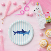 Hammerhead Shark Painting Blue Stripe Paper Bord (Feest)