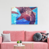 Hammerhead Shark Painting Canvas Afdruk (Insitu (Woonkamer))