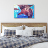 Hammerhead Shark Painting Canvas Afdruk (Insitu (Slaapkamer))
