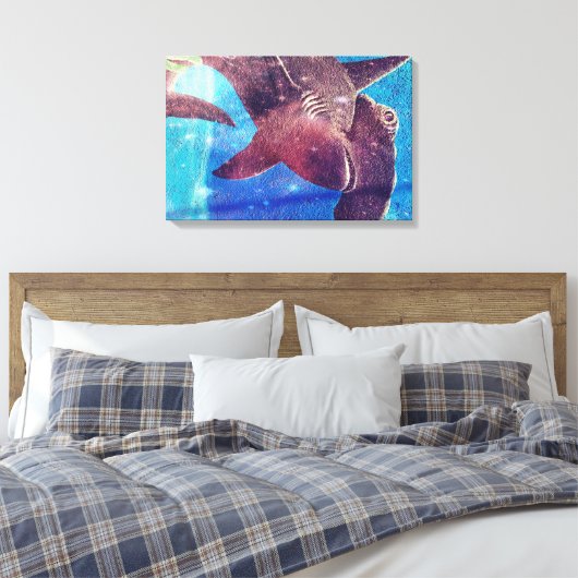 Hammerhead Shark Painting Canvas Afdruk (Insitu (Slaapkamer))
