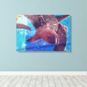 Hammerhead Shark Painting Canvas Afdruk (Insitu (Houten vloer))