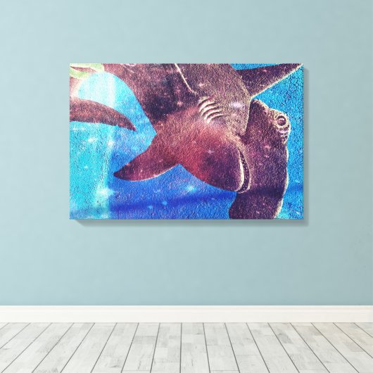 Hammerhead Shark Painting Canvas Afdruk (Insitu (Houten vloer))