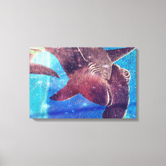 Hammerhead Shark Painting Canvas Afdruk