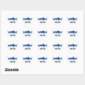 Hammerhead Shark Painting, dank u Ronde Sticker (Vel)