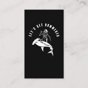 Hammerhead Shark Party Funny Beer Drink Humor Visitekaartje