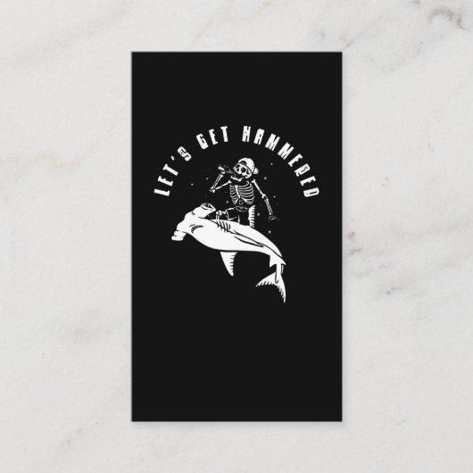 Hammerhead Shark Party Funny Beer Drink Humor Visitekaartje (Voorkant)