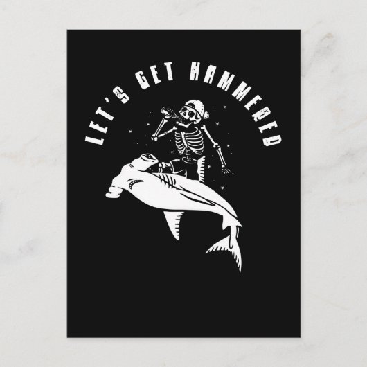 Hammerhead Shark Party Funny Beer Drinking Humor Briefkaart (Voorkant)