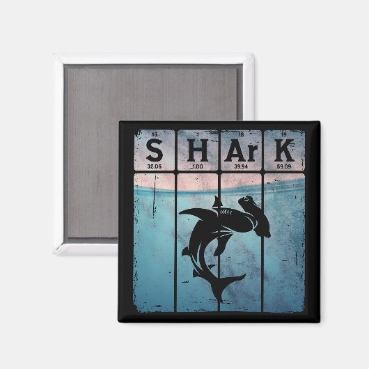Hammerhead Shark Periodieke Tafelelementen Chemie Magneet (Voorkant / Achterkant)