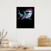 Hammerhead Shark Pirate Ocean Poster (Keuken)