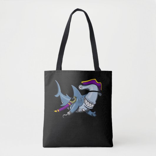Hammerhead Shark Pirate Ocean Tote Bag (Voorkant)