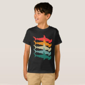 Hammerhead Shark Retro T-shirt (Voorkant volledig)