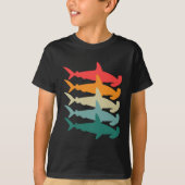 Hammerhead Shark Retro T-shirt (Voorkant)