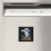 Hammerhead Shark Santa Hat Christmas Funny Marine Magneet (Insitu (Vaatwasser))