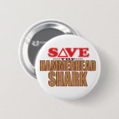 Hammerhead Shark Save Ronde Button 5,7 Cm (Voorkant /achterkant)