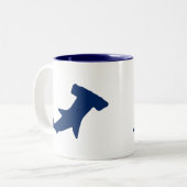 Hammerhead Shark Tweekleurige Koffiemok (Voorkant links)