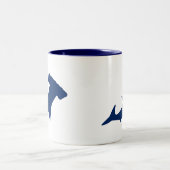 Hammerhead Shark Tweekleurige Koffiemok (Center)