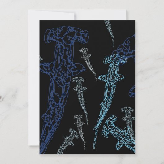 Hammerhead shark uitnodiging (Voorkant)