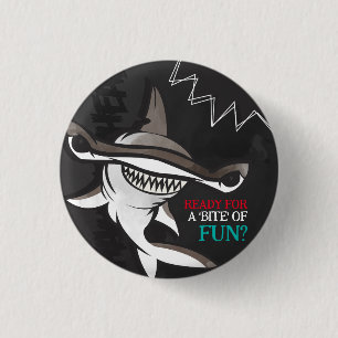 Hammerhead Shark Verjaardagsfeestje Ronde Button 3,2 Cm