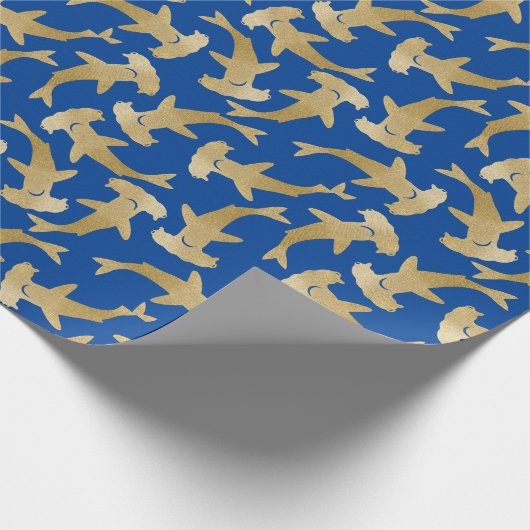 Hammerhead Shark Wrapping Paper Cadeaupapier (Hoek)