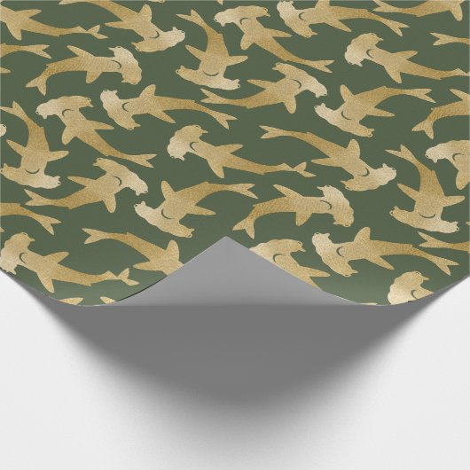 Hammerhead Shark Wrapping Paper Cadeaupapier (Hoek)