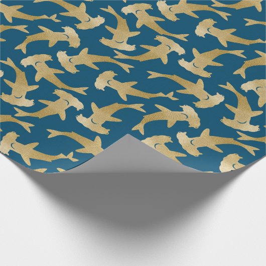 Hammerhead Shark Wrapping Paper Cadeaupapier (Hoek)