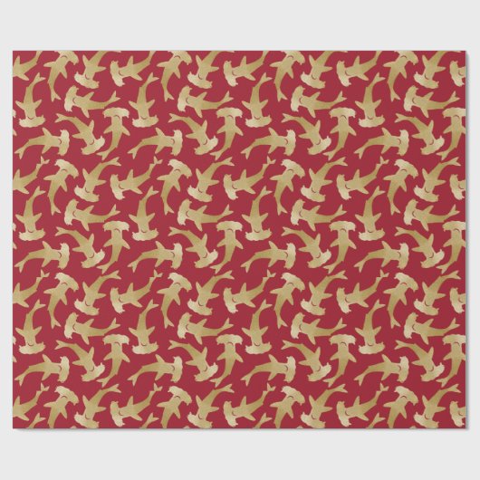 Hammerhead Shark Wrapping Paper Cadeaupapier (Vlak)