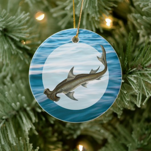 Hammerhead Shark Zee Life Keramisch Ornament (Boom)