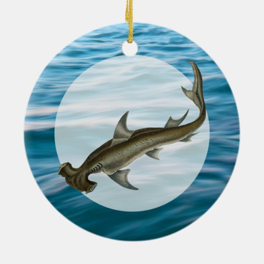 Hammerhead Shark Zee Life Keramisch Ornament (Achterkant)