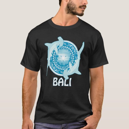 Hammerhead Sharks Dive Bali Indonesia T-shirt (Voorkant)