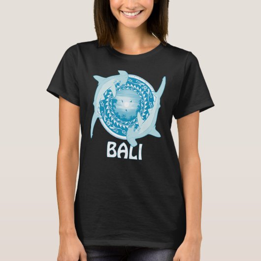 Hammerhead Sharks Dive Bali Indonesië T-shirt (Voorkant)