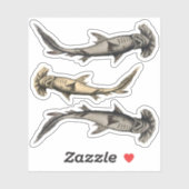 Hammerhead Sharks Sticker (Vel)
