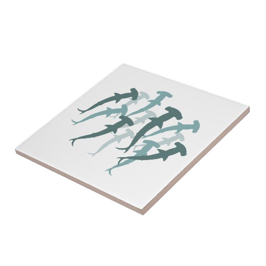 Hammerhead Sharks Tegeltje (Zijkant)