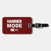 Hammermodus ingeschakeld bagagelabel (Voorkant horizontaal)