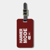 Hammermodus ingeschakeld bagagelabel (Voorkant verticaal)