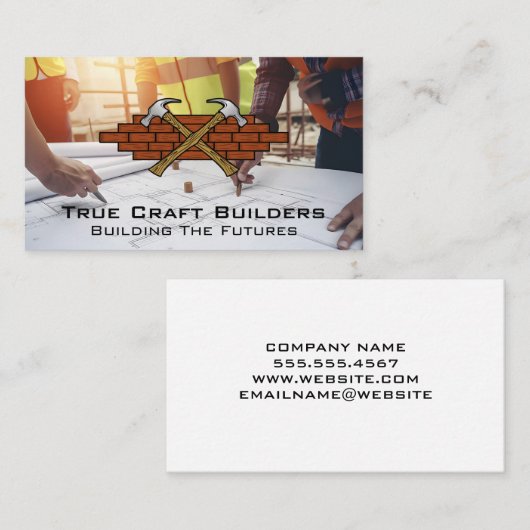 Hammers Bakstenen Muur | Ingenieurs Visitekaartje (Voorkant / Achterkant)