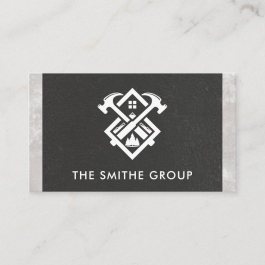 Hammers en Home | Bouwnijverheid Logo Visitekaartje (Voorkant)