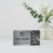 Hammers en Nail Logo | Visitekaartje blauwdrukken (Staand voorkant)