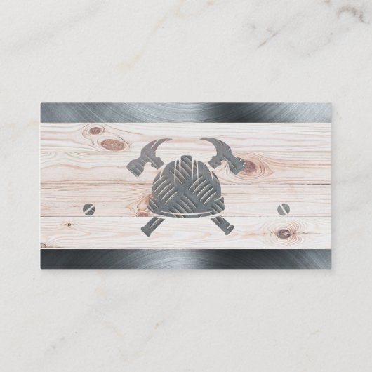 Hammers Hard Pet | Staal | Hout | Bouw Visitekaartje (Achterkant)