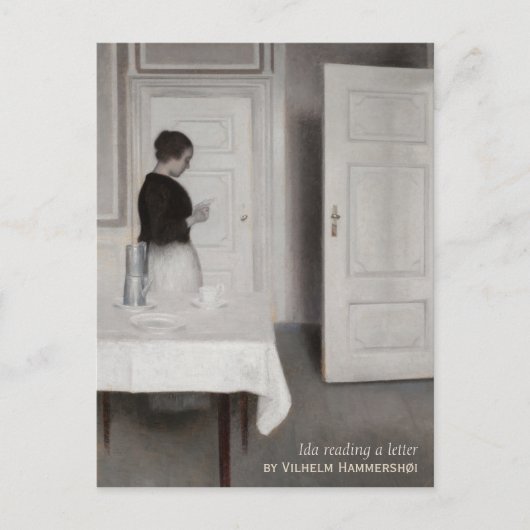 Hammershøi Ida die een schrijven C0698-Briefkaart  Briefkaart (Voorkant)