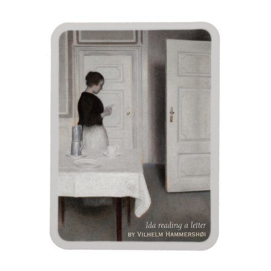 Hammershøi Ida lezing CC0699 Fridge Art Magneet (Verticaal)