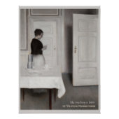 Hammershøi Ida reading a letter CC0695 Poster (Voorkant)