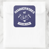 Hammerworks Cycling Club Vierkante Sticker (Tas)