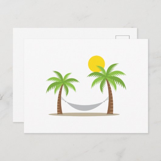 Hammock en Palms Briefkaart (Voorkant / Achterkant)