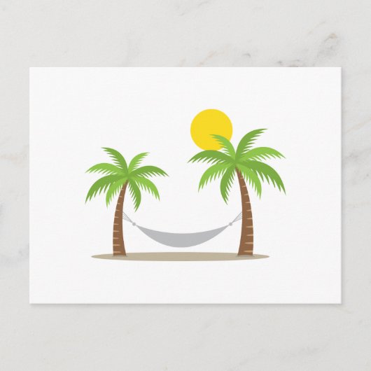 Hammock en Palms Briefkaart (Voorkant)