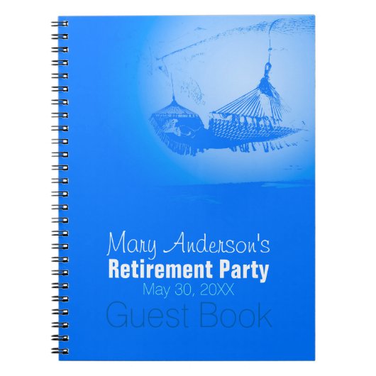 Hammock Happy Retirement Party 01 Guest Book Notitieboek (Voorkant)